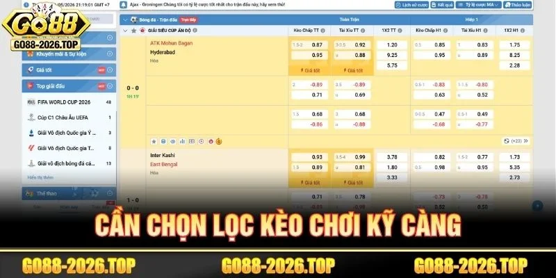 Cần chọn lọc kỹ càng trước khi vào vé cược.