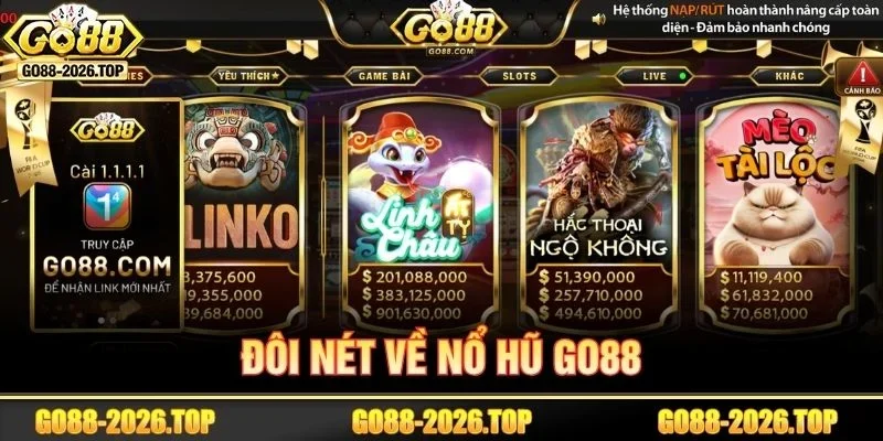 Nổ Hũ là một sản phẩm chủ lực trên cổng cược GO88.