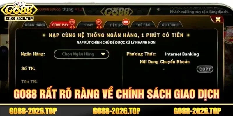 Sàn cược luôn rất rõ ràng về chính sách giao dịch.